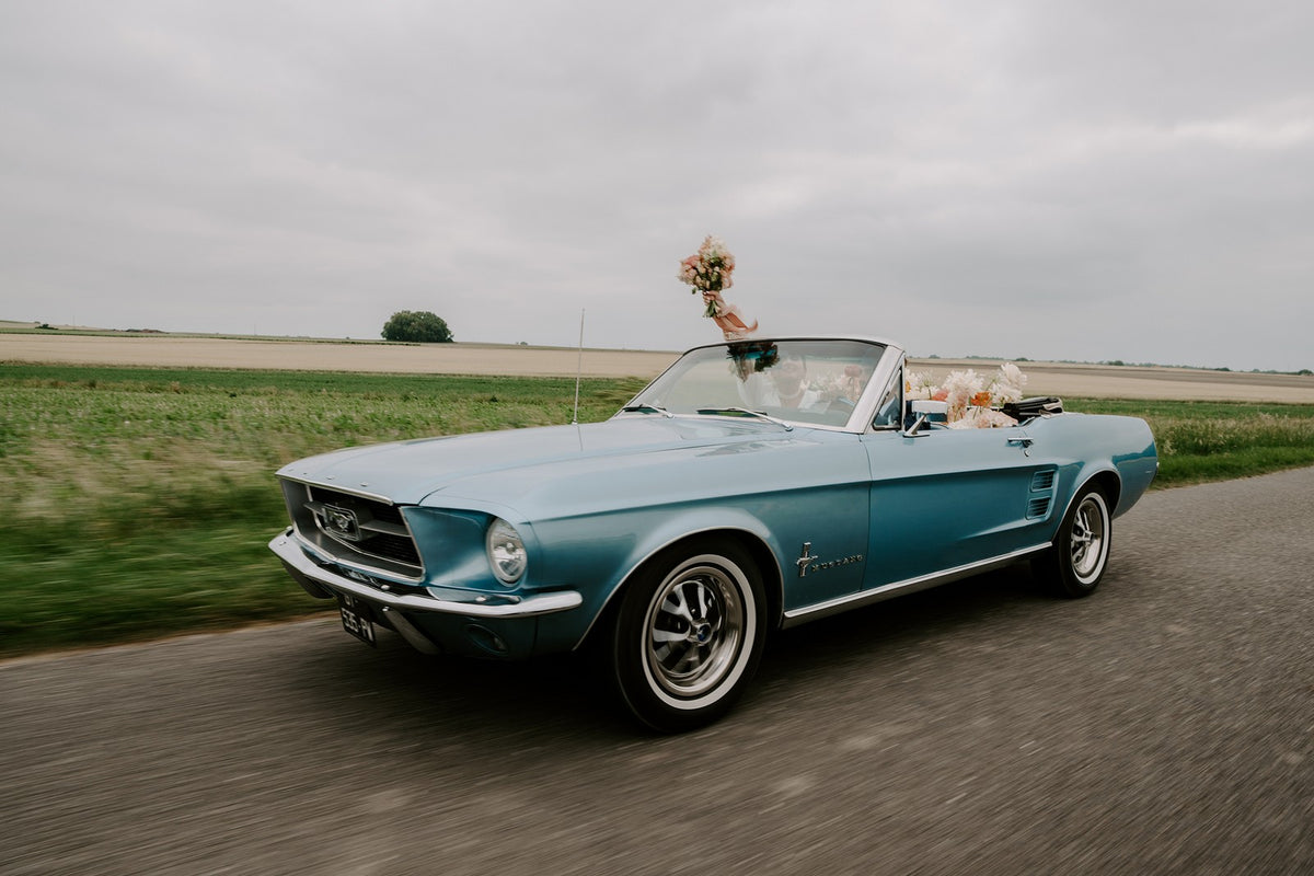 Blue, Ford Mustang cabriolet 1967 bleue
